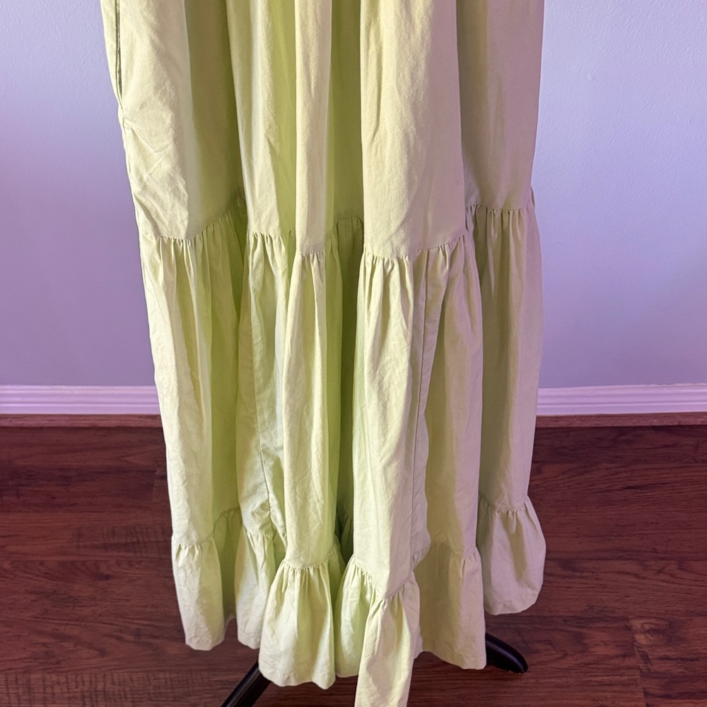Abercrombie & Fitch XS Light Green Smocked Maxi Dress - Picture 4 of 6